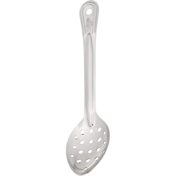 13-Inch Winco Perforated Stainless Steel Basting Spoon